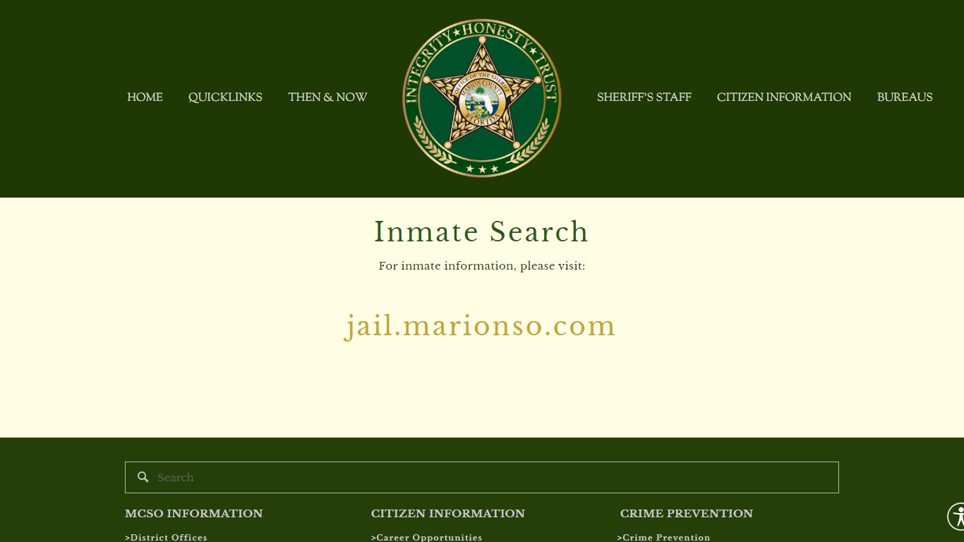 INMATE SEARCH — Marion County Sheriff's Office